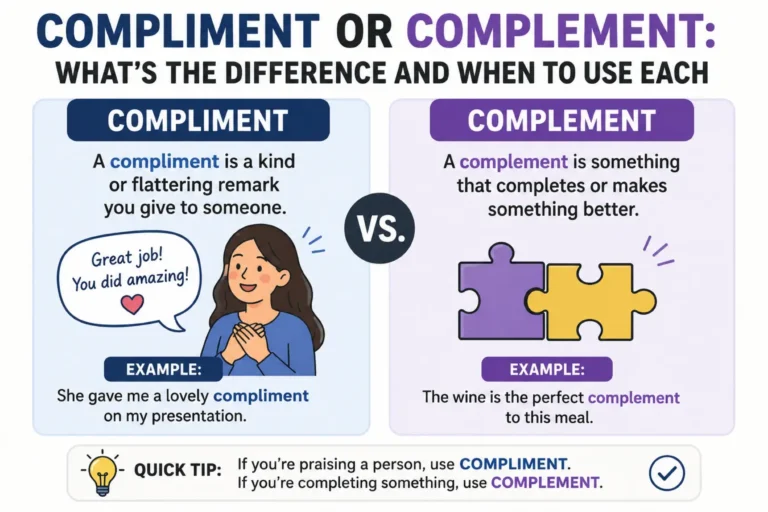 Compliment and Complement