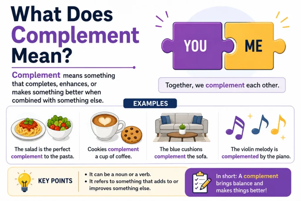 What Does Complement Mean