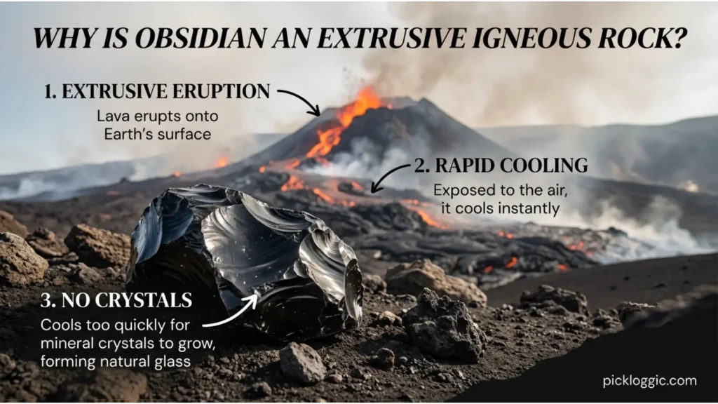 Why Is Obsidian an Extrusive Igneous Rock
